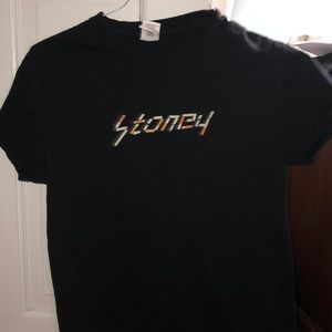 Men’s Black Post Malone “Stoney” cigarette logo